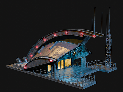 现代风格建筑 科幻建筑 赛博朋克建筑 重金属建筑 高科技建筑 工业建筑