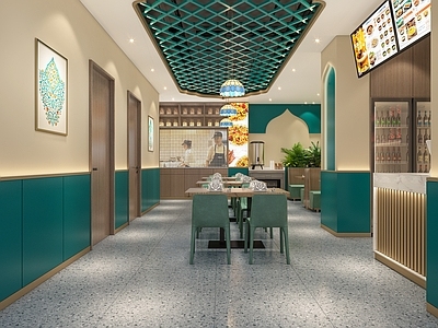 现代新中式烧烤店 清真餐厅