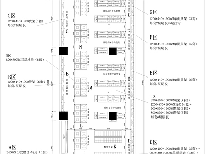 现代超市 生活超市 超市平面布局图 超市平面设计图 超市设计 施工图