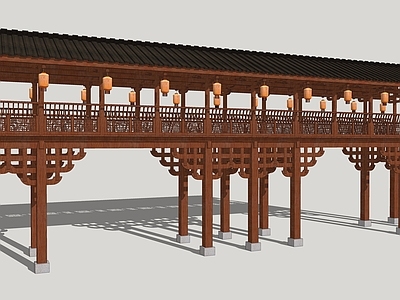 中式古建筑 过街楼 古建筑 彝族建筑
