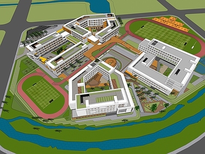 现代学校建筑 大学 中小学
