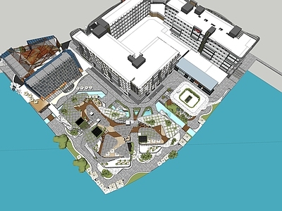 现代商场建筑 大型与小型商业