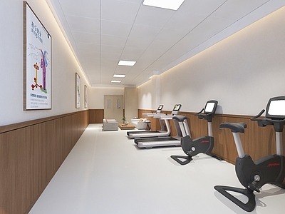 现代原木健身房 医院康复中心 月子中心健身房 养老院健身房 康复中心健身室