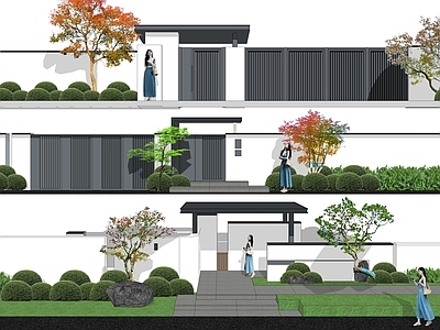 现代庭院门 花园门 庭院门 铝艺门