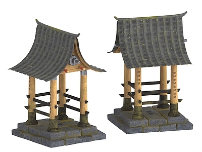 日式古建 凉亭 亭子 古建 日式建筑