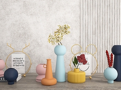 北欧花瓶陈设品组合