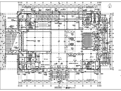 现代图书馆建筑 高校图书馆建筑图 施工图