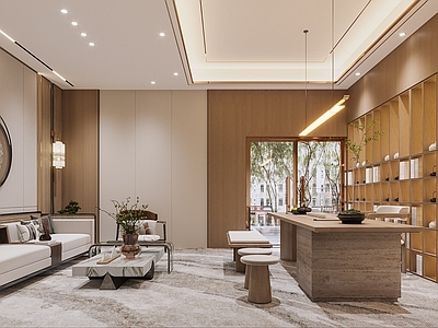 新中式茶叶店 接待室