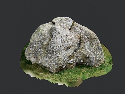 现代石头 苔藓岩石 山石 景观石