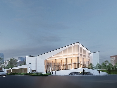 现代售楼处建筑 示范区建筑 展示中心 生活美学馆 城市展厅 样板房展示区