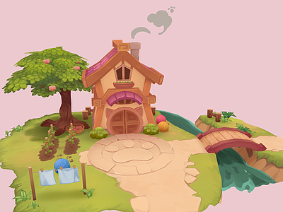 现代艺术风格建筑 猫的王国 猫王房子 童话房子 屋子 木屋