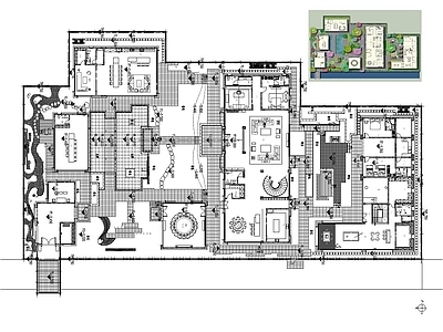 新中式其他景观 别墅庭院 施工图