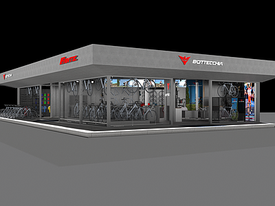 现代其他商业空间 自行车 自行车店 店面 越野