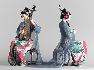现代古典美女琵琶女