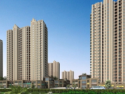 现代居民住宅楼