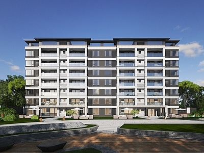 现代小区住宅楼