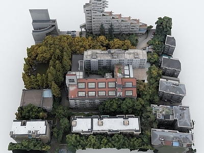 现代其他公共建筑 小区 房子 鸟瞰