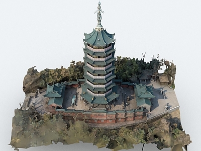 现代中式其他公共建筑 寺庙