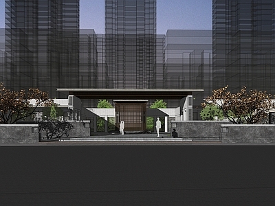新中式售楼处建筑 示范区