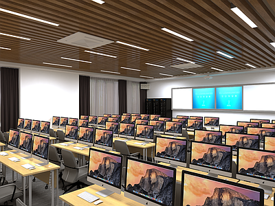 现代教室 电脑室 教学室