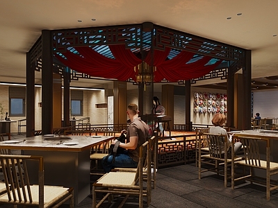 新中式中式火锅店 中式火锅店 中式茶室