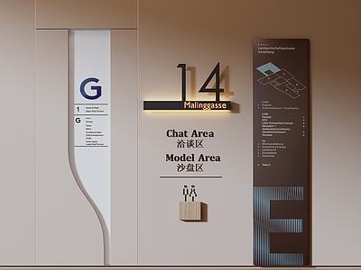 现代标识标牌 导视牌 指示牌 logo 电梯导视牌