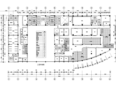 医院 二层平面顶面图 诊室办公理疗按摩 节点图 施工图