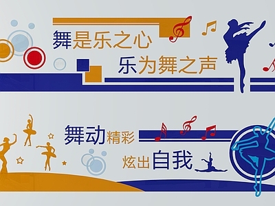 现代舞蹈展板