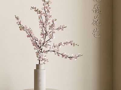 侘寂中古花瓶 花瓶 梅花 桃花