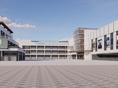 现代商场建筑 商场 商业多层