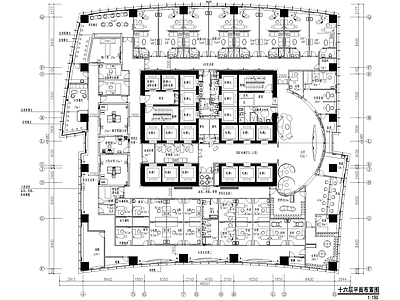 医院 某层平面系统图 天花地材隔墙尺寸 诊室科室检测咨询 施工图