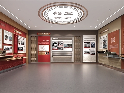 新中式博物馆展厅 民俗文化博物馆 船文化博物馆
