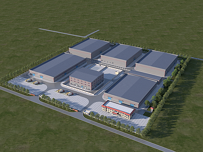 现代其他建筑外观 工业厂房