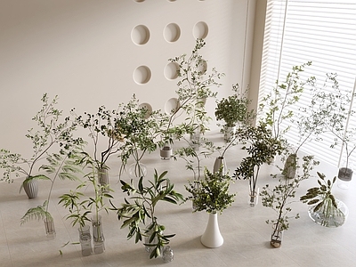 盆栽 现代桌面绿植 花草 花瓶 桌面盆栽