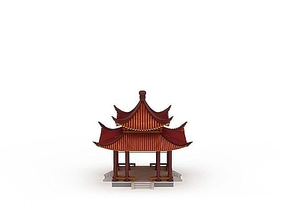 现代其他景观小品 公园凉亭