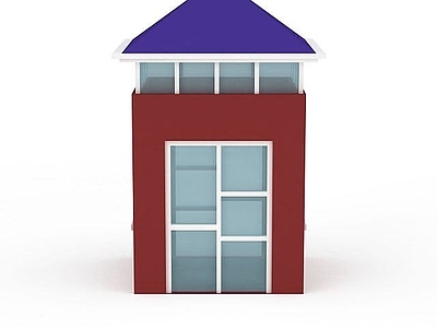 现代其他景观小品 门卫亭子