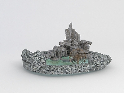 现代其他景观小品 园林假山喷泉