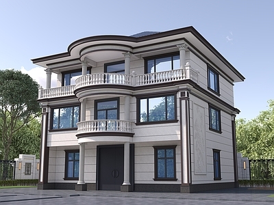 新中式艺术风格建筑 邓总旧房翻新