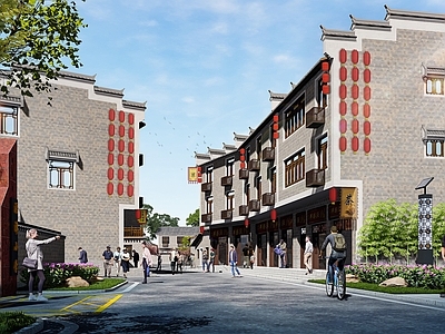 新中式乡村民房 新农村建筑外立面
