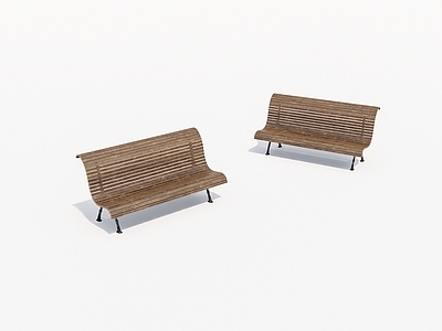现代休闲椅 老旧长木椅