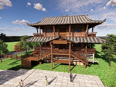 中古复古古建筑 古建筑 特色建筑 少数民族 驿站 客栈