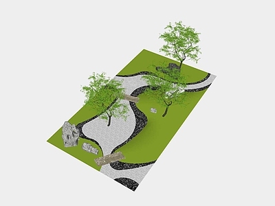 现代庭院小品 庭院