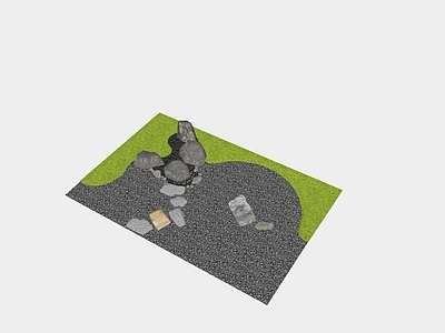 现代庭院小品 庭院