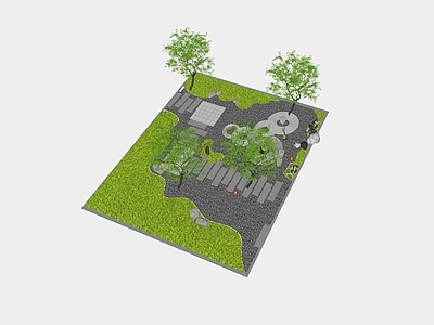 现代庭院小品 庭院