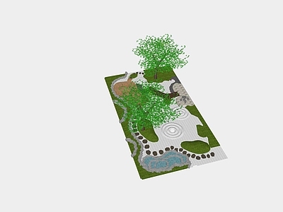 现代庭院小品 庭院地形