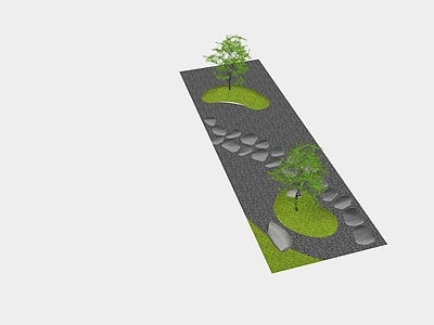 现代庭院小品 庭院地形