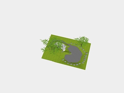 现代庭院小品 庭院