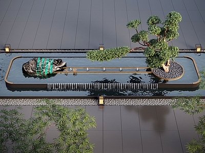现代水景 现代水景观 喷泉 跌水 叠水 庭院水景