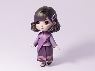 女人 妇女女孩少女美女 Q版人物卡通人物 动漫风格 手办摆件玩偶人偶 美陈装饰游戏雕像