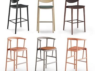 现代中古吧椅 木吧椅